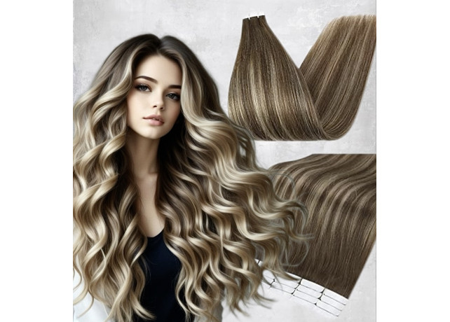 Extensii Tape In Balayage White Platinum B#4/17/4